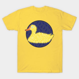 Yellow Duck Circle Design T-Shirt